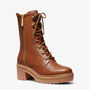 MICHAEL KORS Anaka Leather Combat Boot